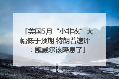 美国5月“小非农”大幅低于预期 特朗普速评：鲍威尔该降息了